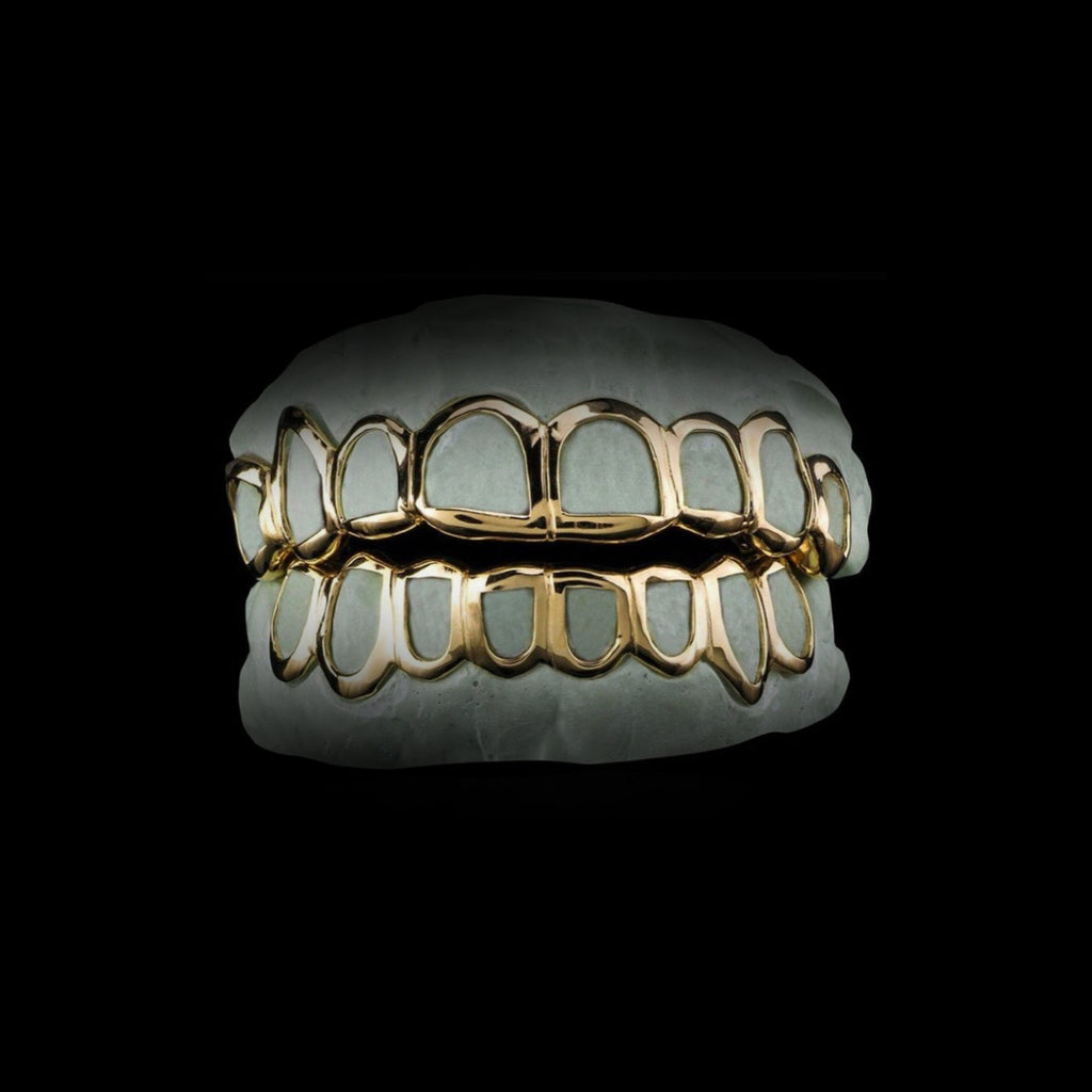 Empire Open Face Grillz - Gold, 8 Top | 8 Bottom image
